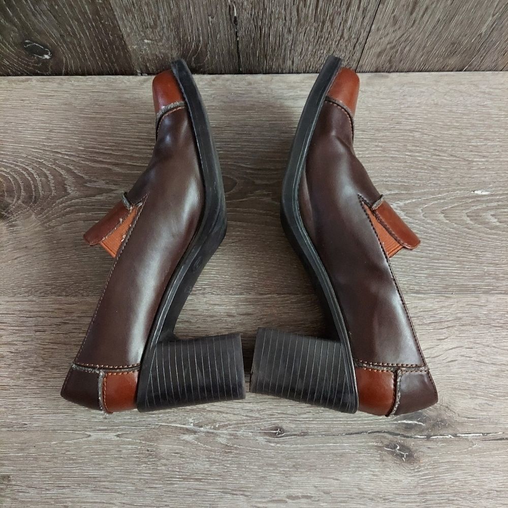 Vintage 90s Predictions Brown Patchwork Chunky He… - image 7